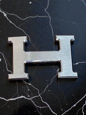 Auth HERMES 38MM Silver Constance H Belt Buckle W/ Dust Bag (excellent)